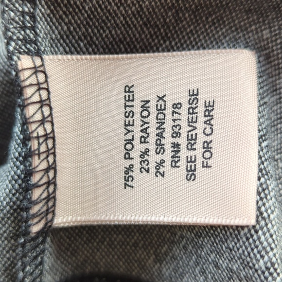 Philosophy Woman Stretch Waist Pants Plus 1X Black Off White Pockets - Picture 4 of 14